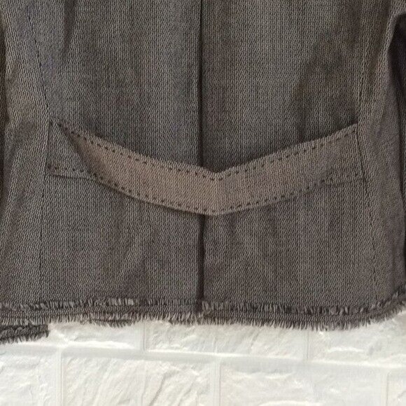 Rebecca Taylor black white textured Raw Hem blazer Women’s Size 2 - Picture 6 of 7